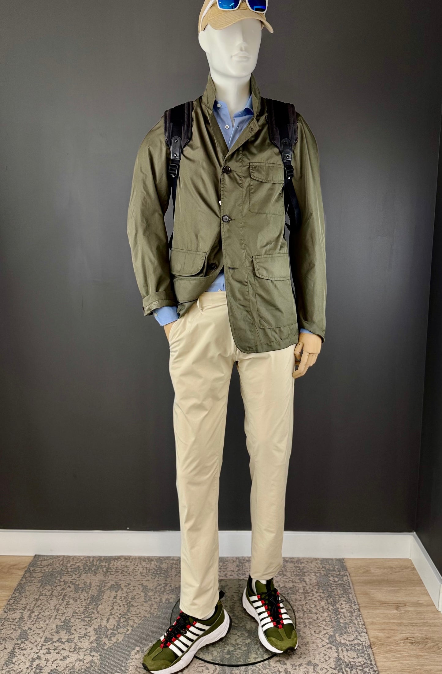 NEW / PANTALONE ELASTICIZZATO TECH BEIGE