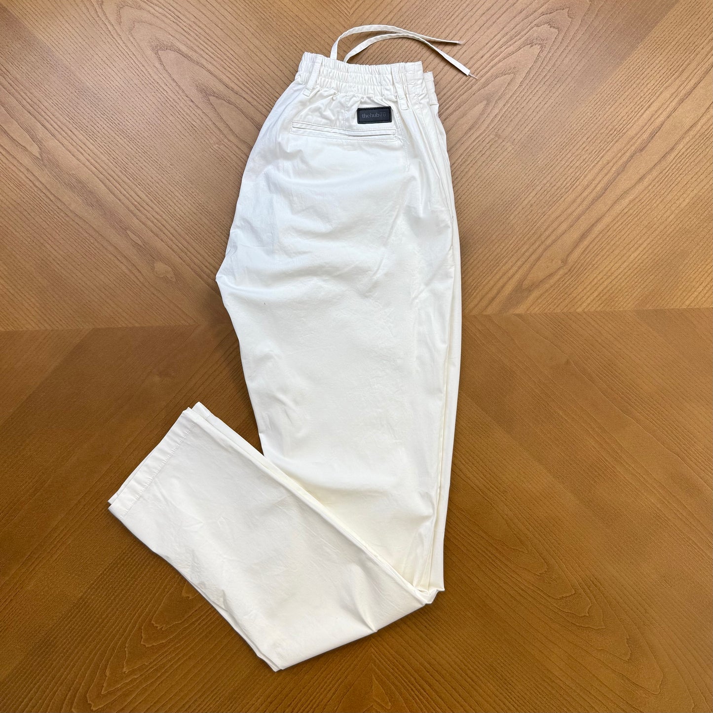 NEW / TEXAS WHITE COTTON STRETCH TROUSER