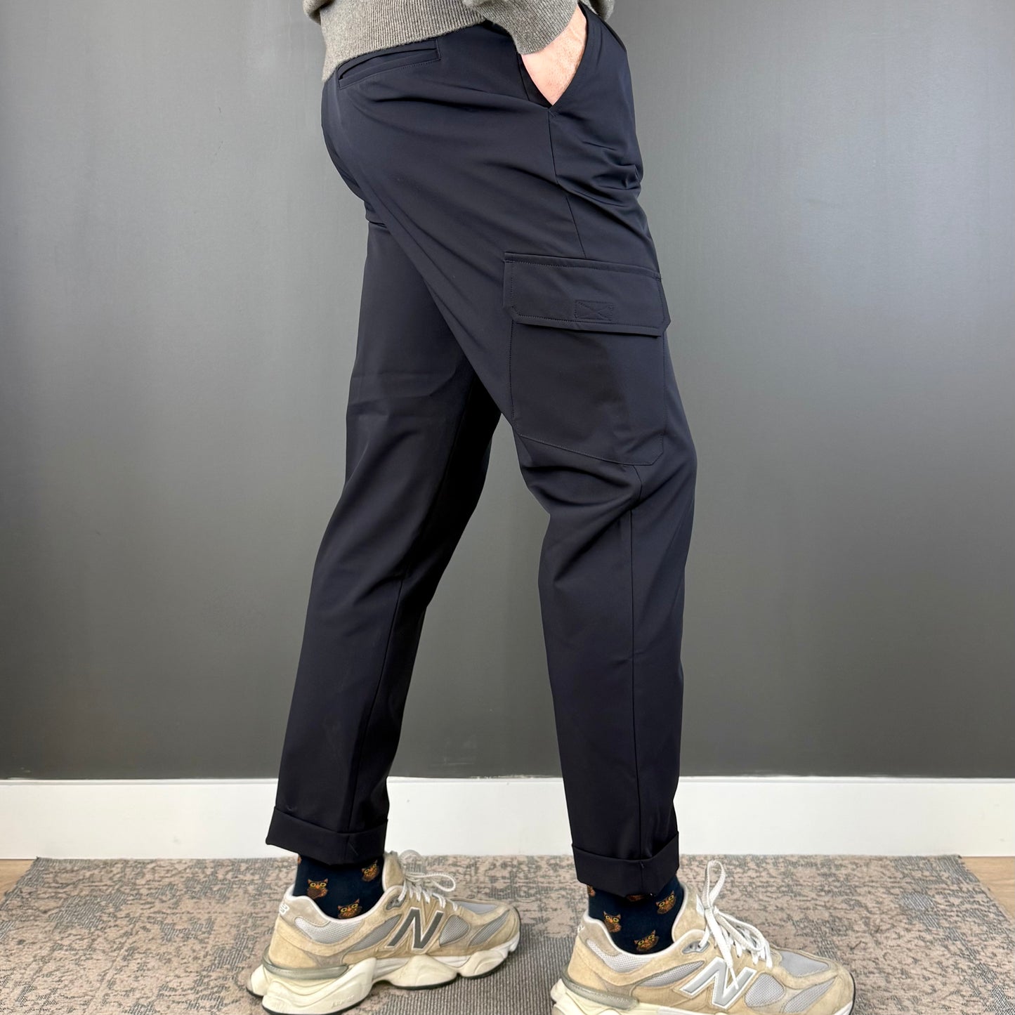 NUEVO / CROP CARGO 2 PINZAS NAVY