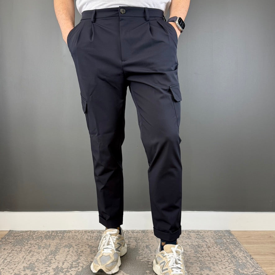 NUEVO / CROP CARGO 2 PINZAS NAVY