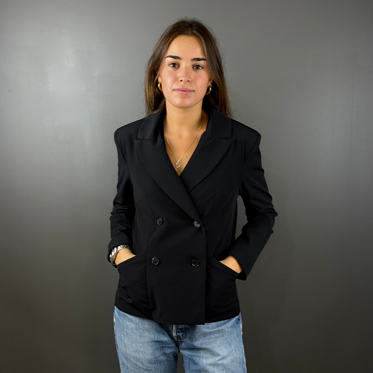 NEW / MONACO BLACK BLAZER