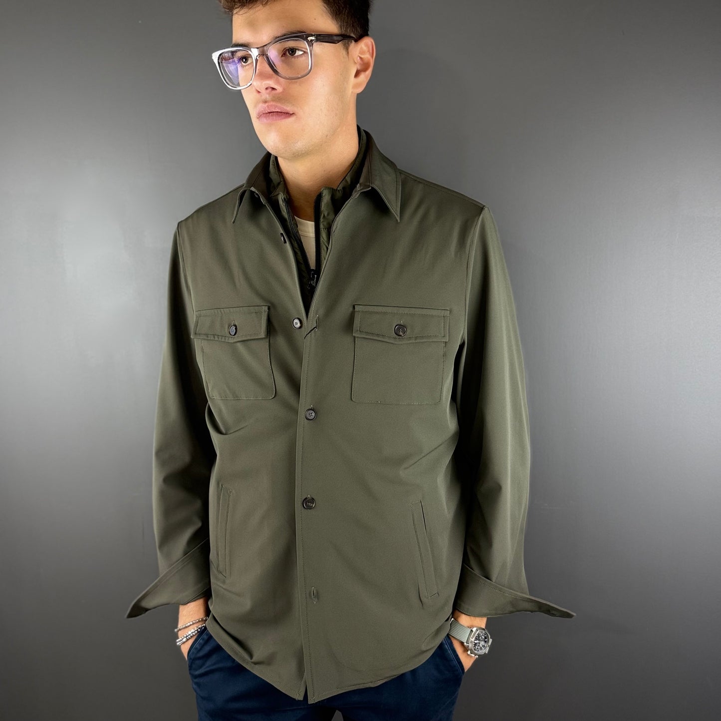 NEW COLOR / IDOL OVERSHIRT FOREST GREEN