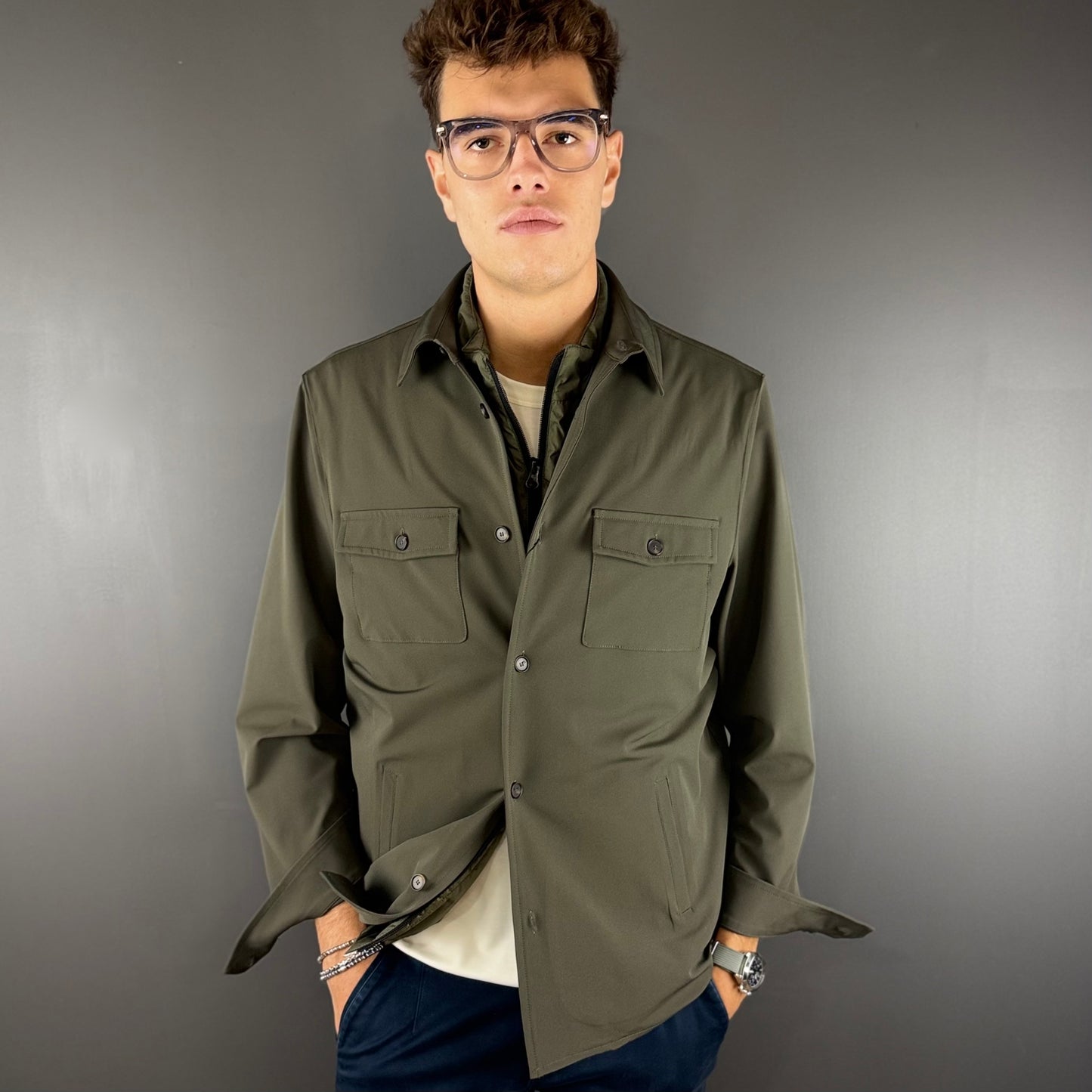 NEW COLOR / IDOL OVERSHIRT FOREST GREEN