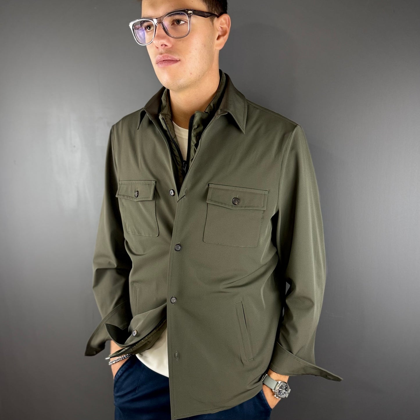 NEW COLOR / IDOL OVERSHIRT FOREST GREEN