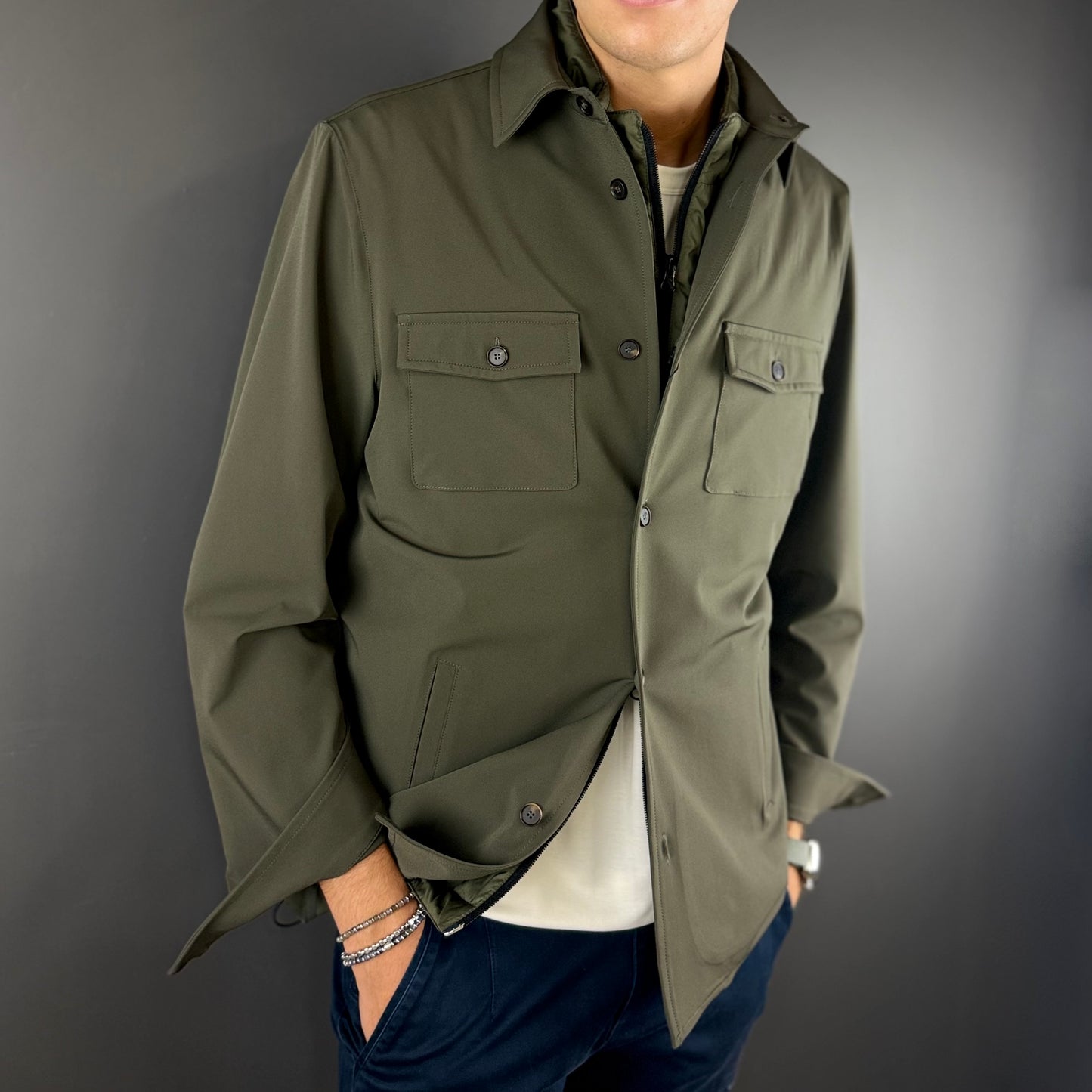 NEW COLOR / IDOL OVERSHIRT FOREST GREEN