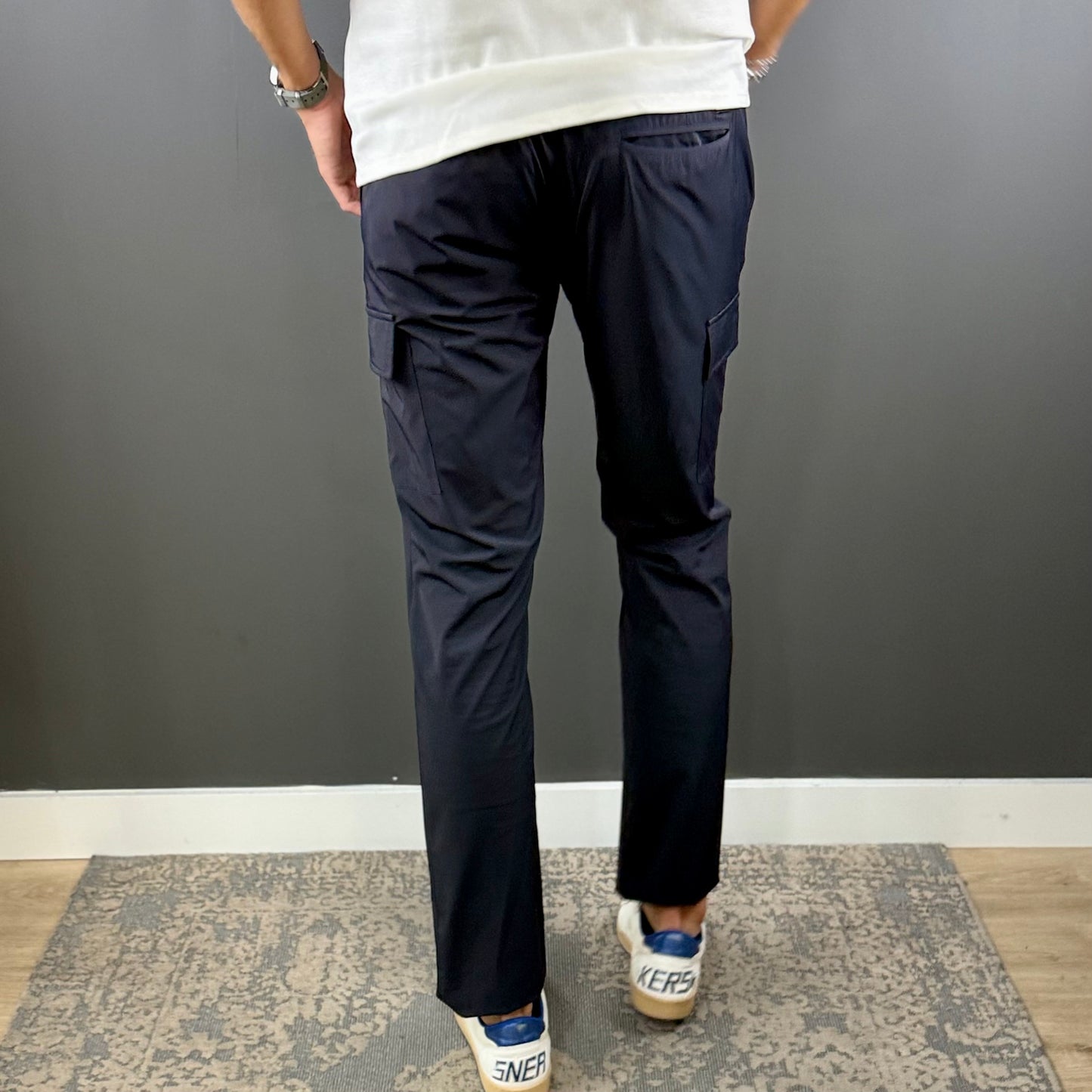 PANTALÓN ELÁSTICO TECH CARGO NAVY