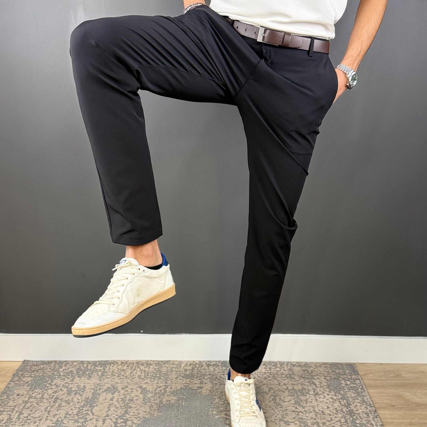 NEW / PANTALÓN CHINO ELÁSTICO JOURNEY NEGRO