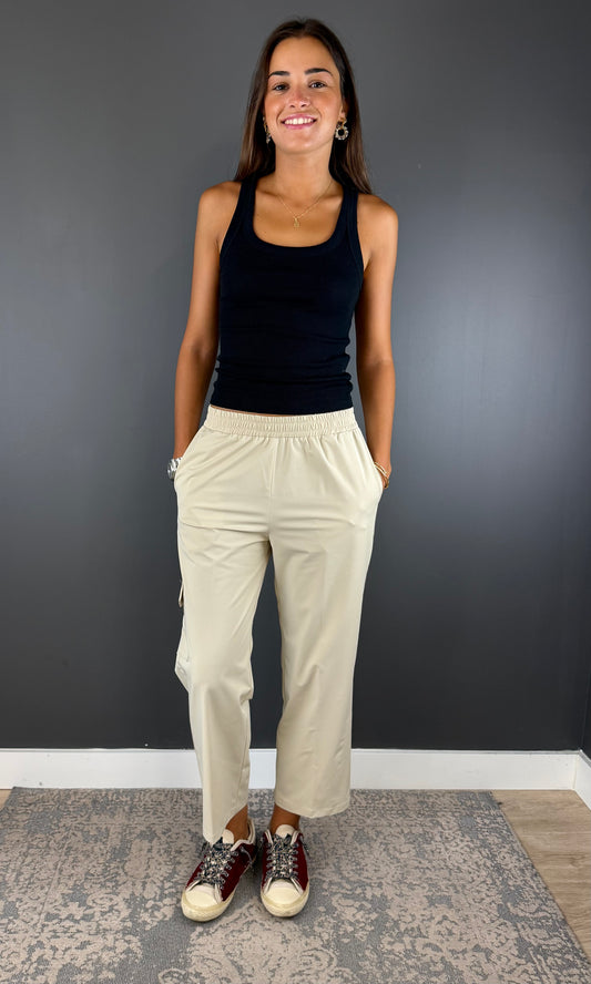 PANTALÓN DE GOMAS SAKAI BEIGE