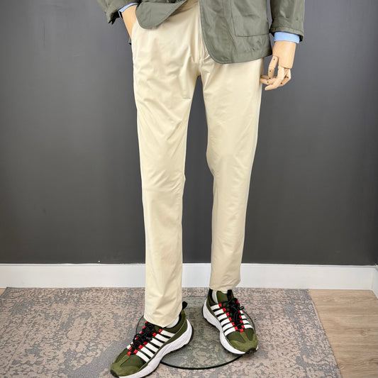NEW / PANTALONE ELASTICIZZATO TECH BEIGE