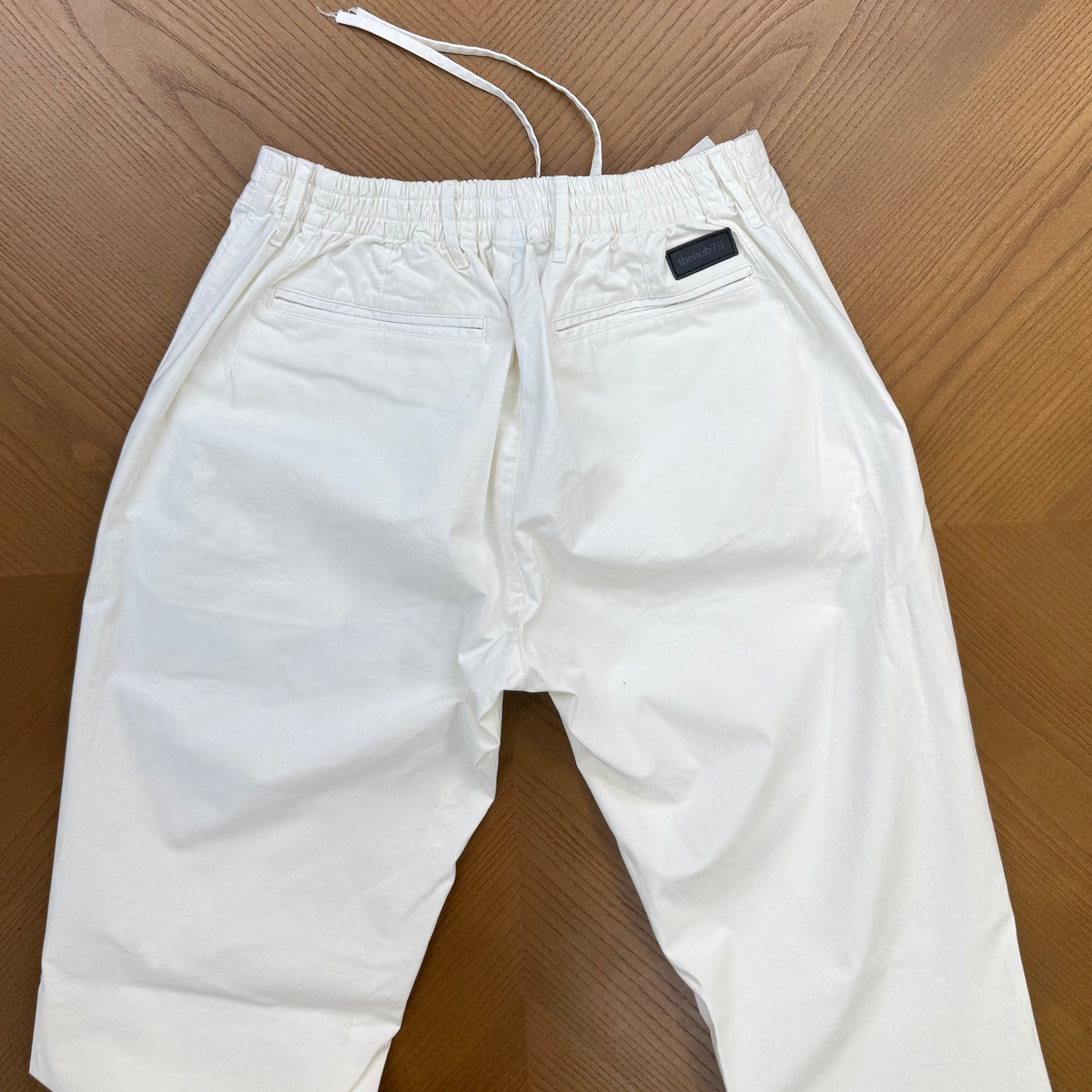 NEW / TEXAS WHITE COTTON STRETCH TROUSER
